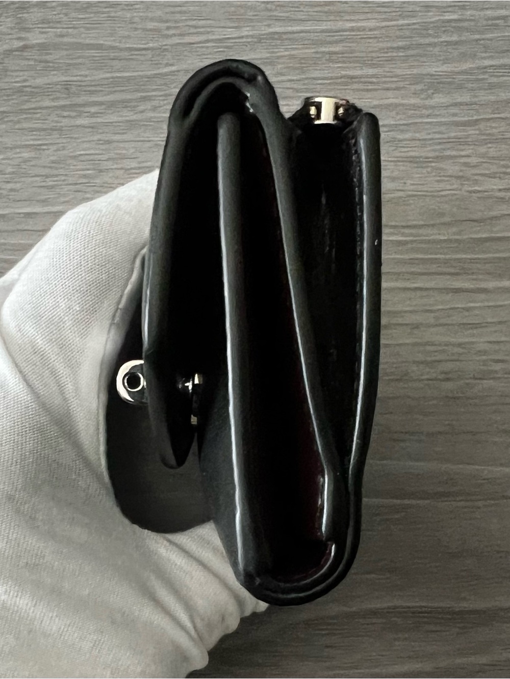 Mulberry Black Darley Folded Wallet - High Shine Leather - Picture 8 of 12